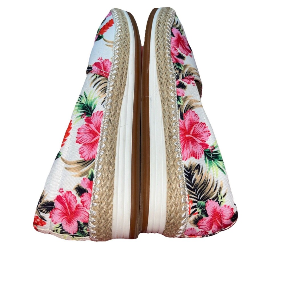 Comfortview “the Spencer”canvas slip On Size 10w Hawaiian Tropical Print - Picture 6 of 9